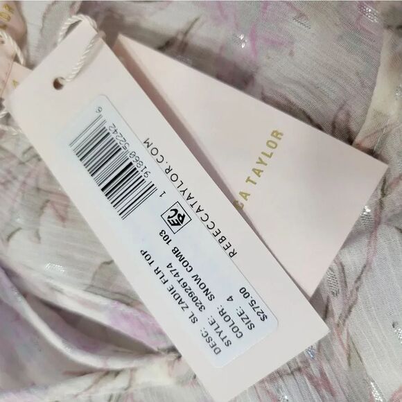 Rebecca Taylor Zadie Fleur Ruffle Sleeve Top - Picture 10 of 14